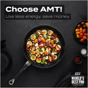AMT frying pan with vegetables.